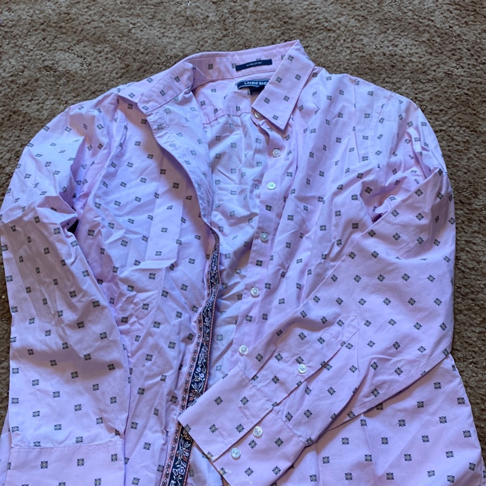 Lands end long sleeve button down